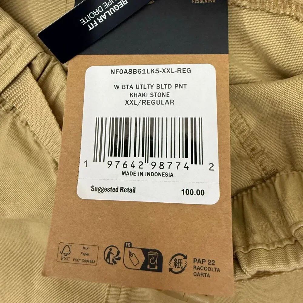 The North Face Women’s Beta Utility Belted Khaki Pants Integrated Webbing Belt - - Picture 8 of 15